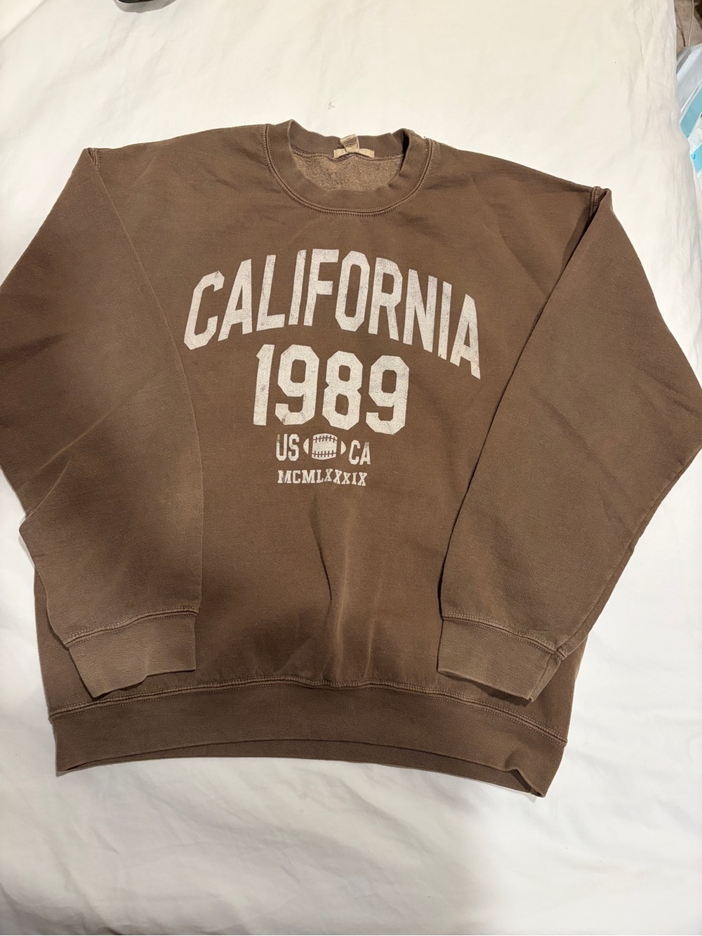 Full Tilt Brown 'California 1989' Crewneck Sweatshirt Size One Size